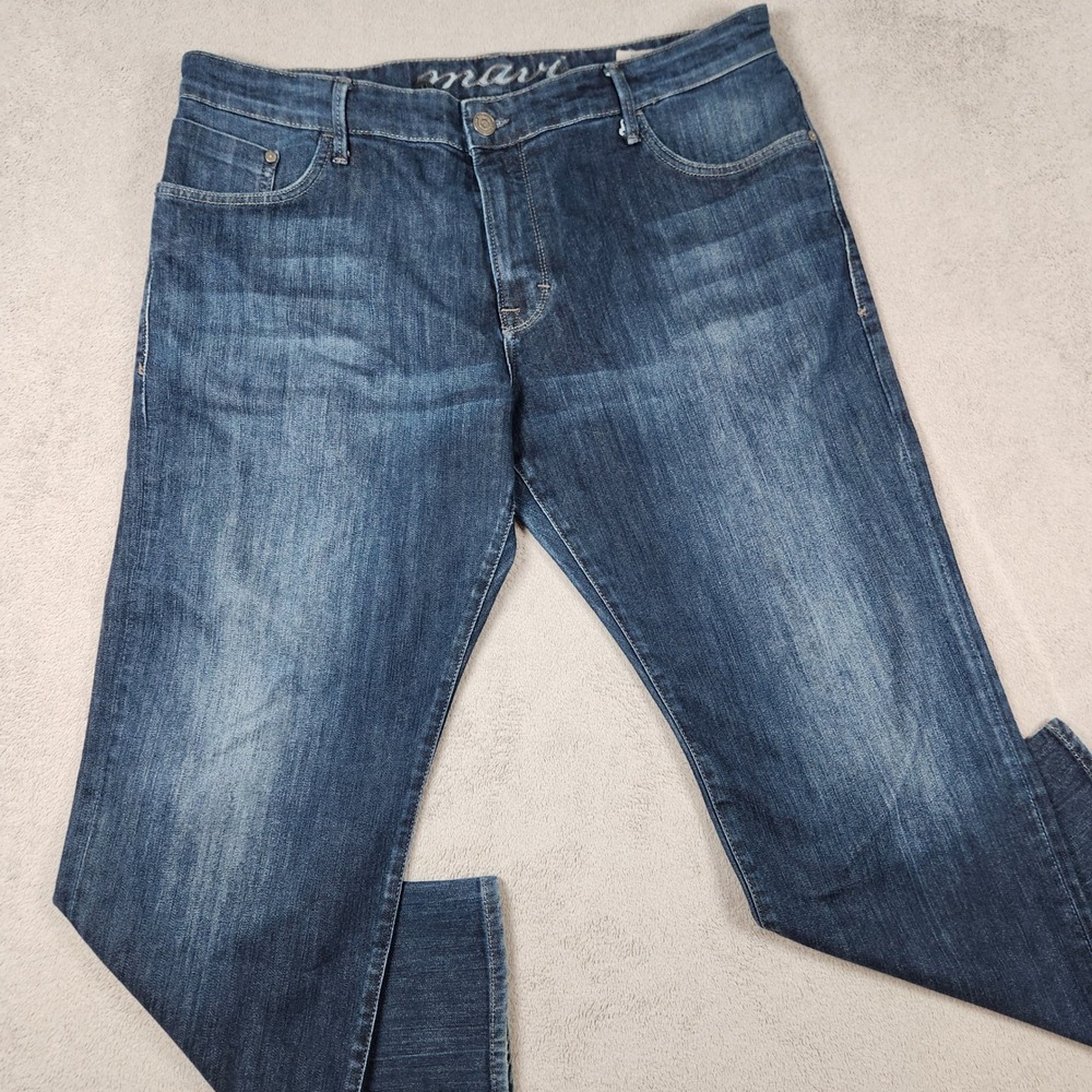 Mavi Matt Mid-Rise Straight Leg Jeans Mens size 40x30 Dark Wash Blue